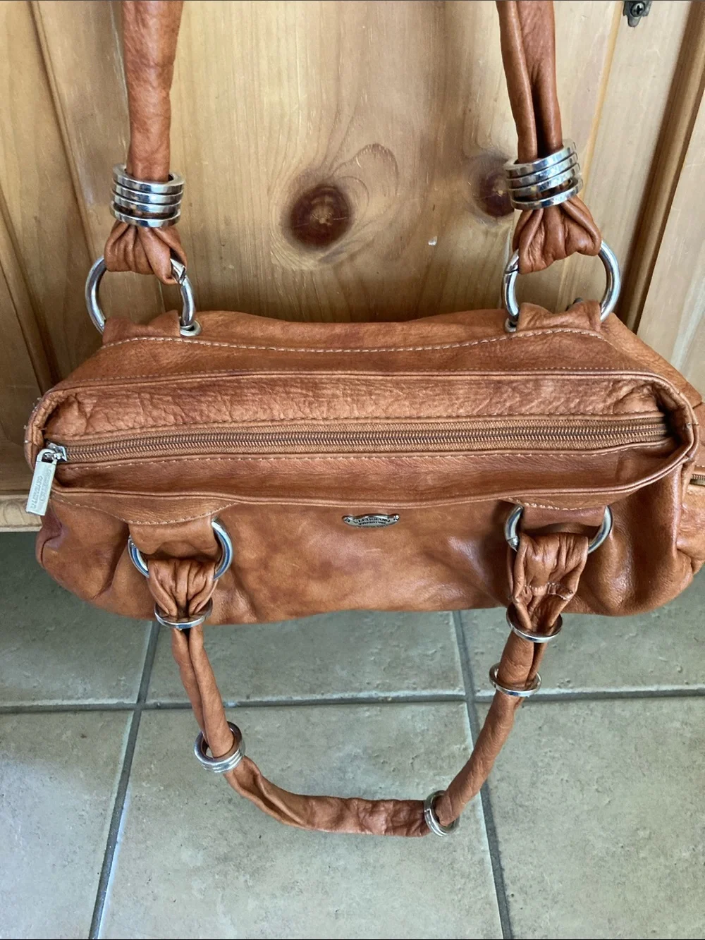 VTG L’Artigiano Brown Leather Shoulder Bag